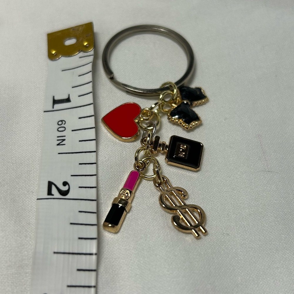 Silver keychain with charms - Picture 4 of 6